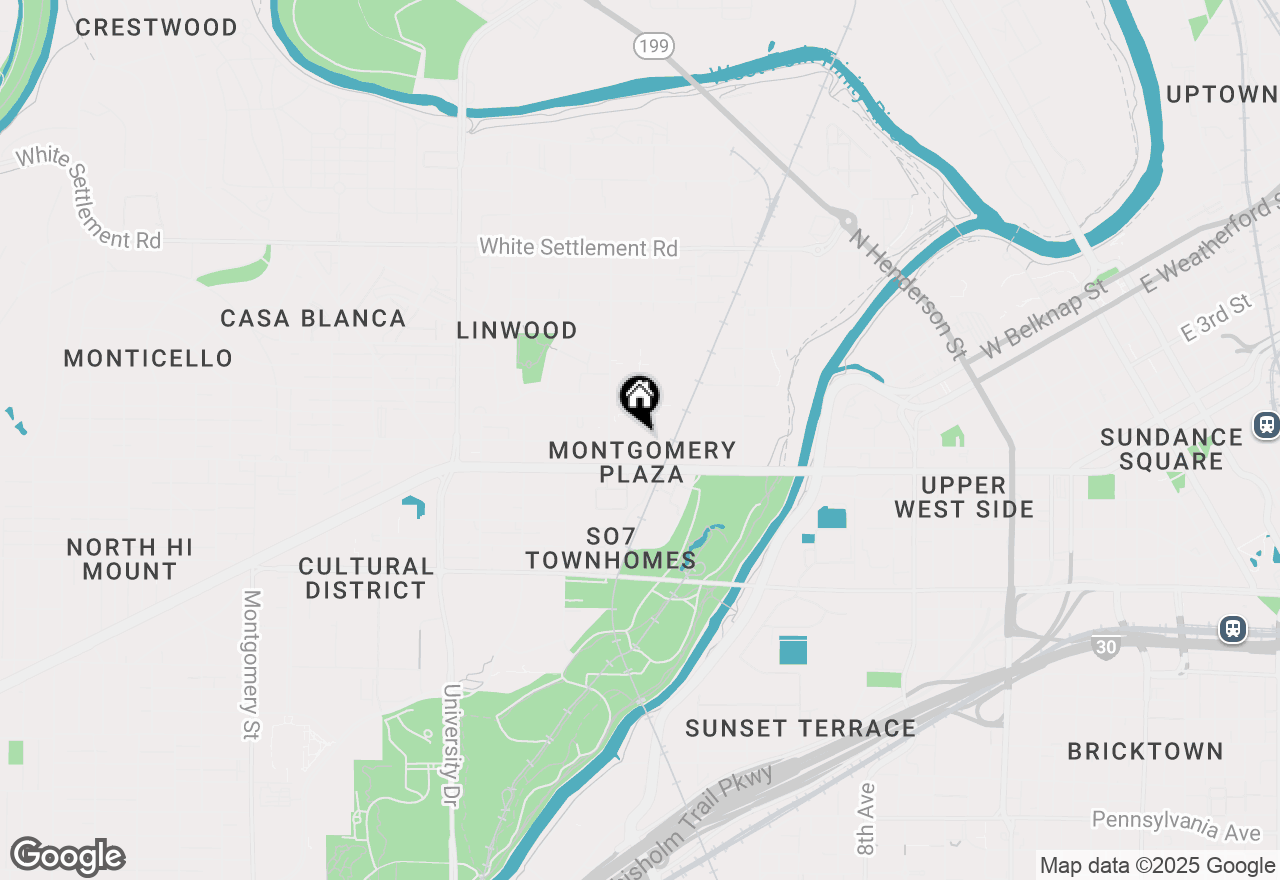 Map of 2600 W 7th Street #1827, Fort Worth, TX 76107