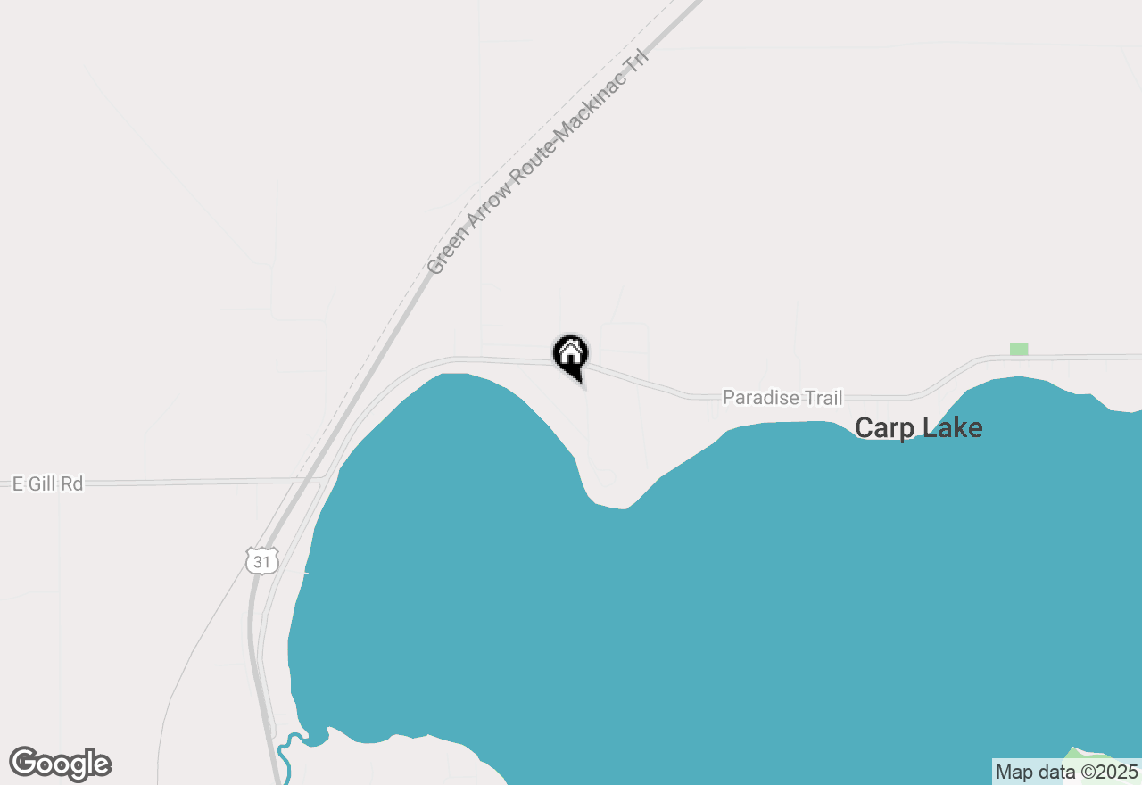 Map of 7251 & 7274 Carlton Cove Road, Carp Lake, MI 49718