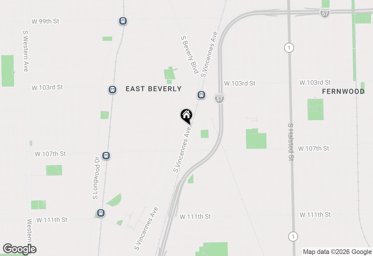 Map of 10538-10540 S Vincennes Avenue, Chicago, IL 60643