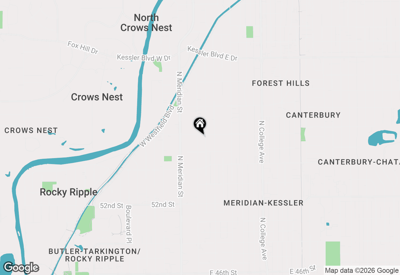 Map of 5543 N Pennsylvania Street, Indianapolis, IN 46220