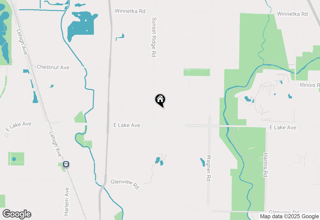 Map of 1505 Hawthorne Lane, Glenview, IL 60025