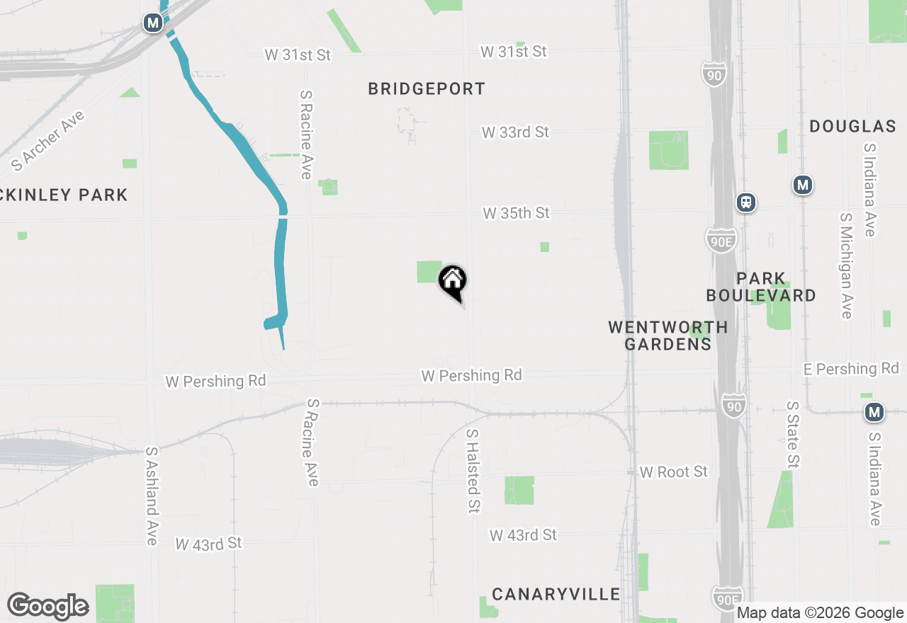 Map of 825 W 37th Place, Chicago, IL 60609