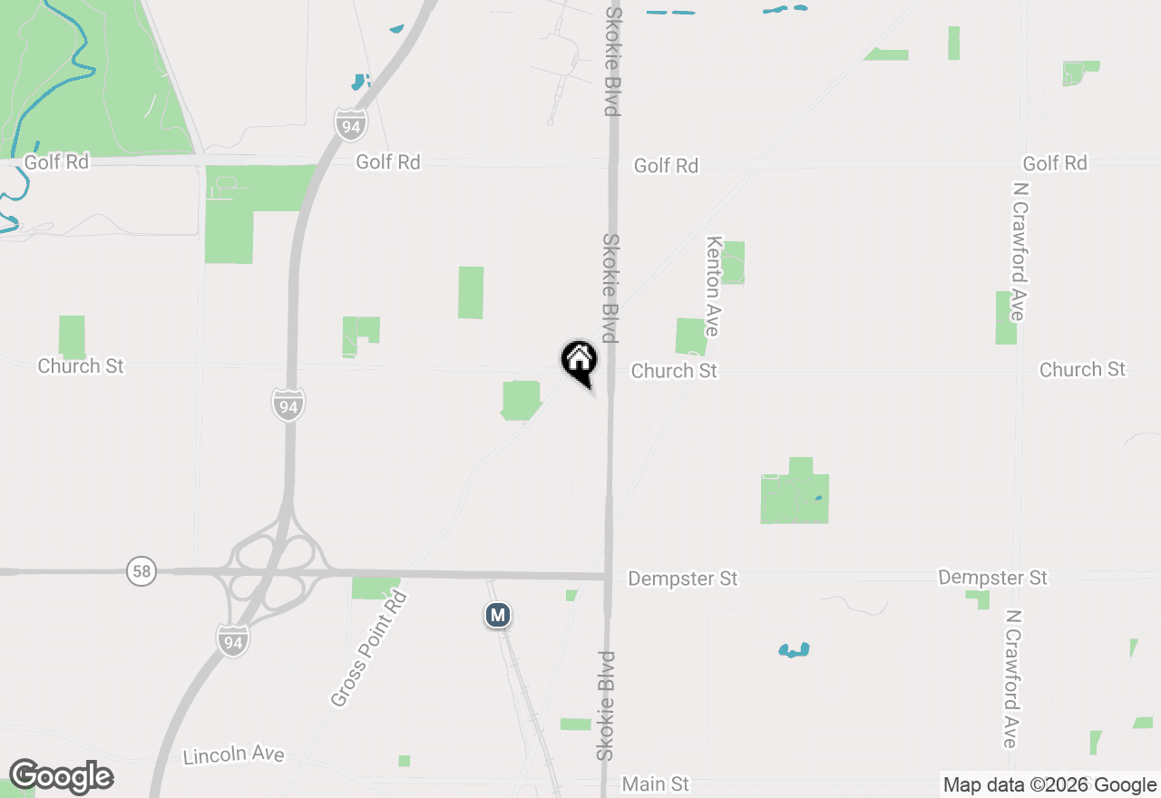 Map of 9124 La Crosse Avenue #G, Skokie, IL 60077