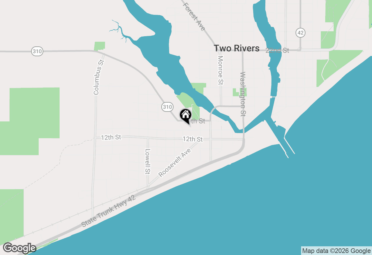 Map of 2014 13th St, Two Rivers, WI 54241