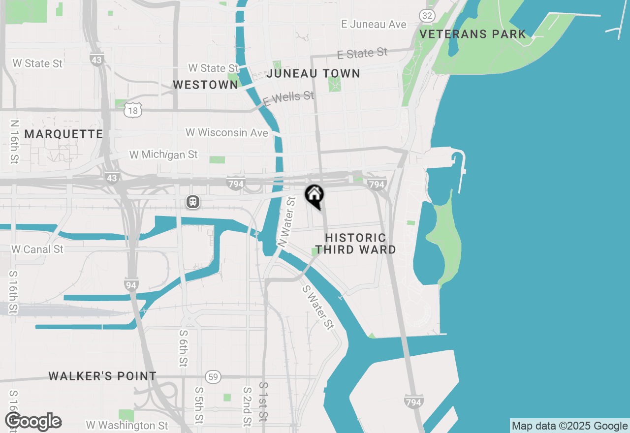 Map of 234 N Broadway #204, Milwaukee, WI 53202