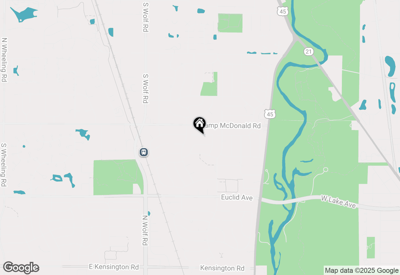 Map of 1813 E Wood Lane, Mount Prospect, IL 60056