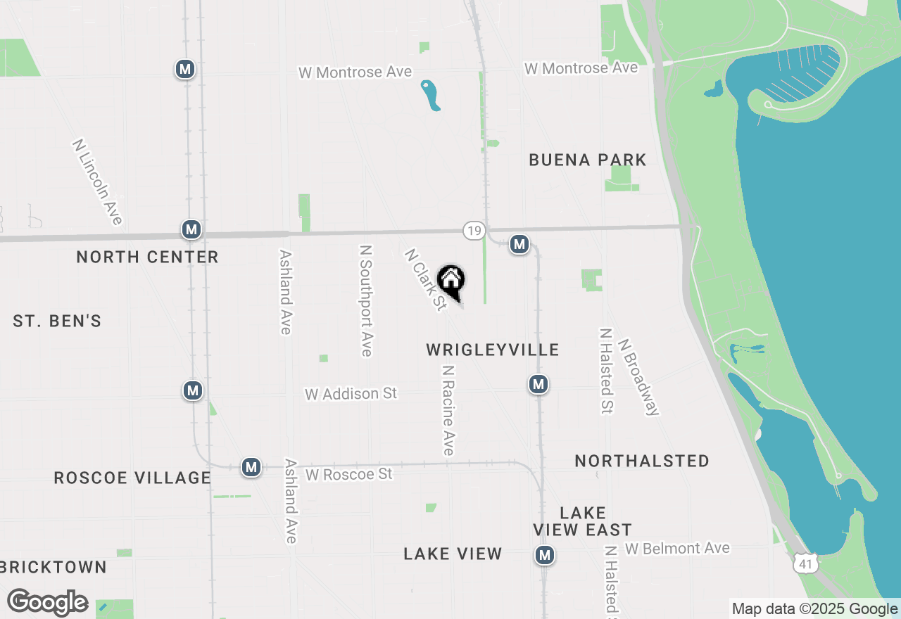 Map of 3765 N Racine Avenue #D, Chicago, IL 60613