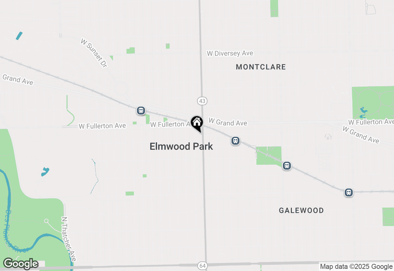 Map of 2313 N 72nd Court, Elmwood Park, IL 60707