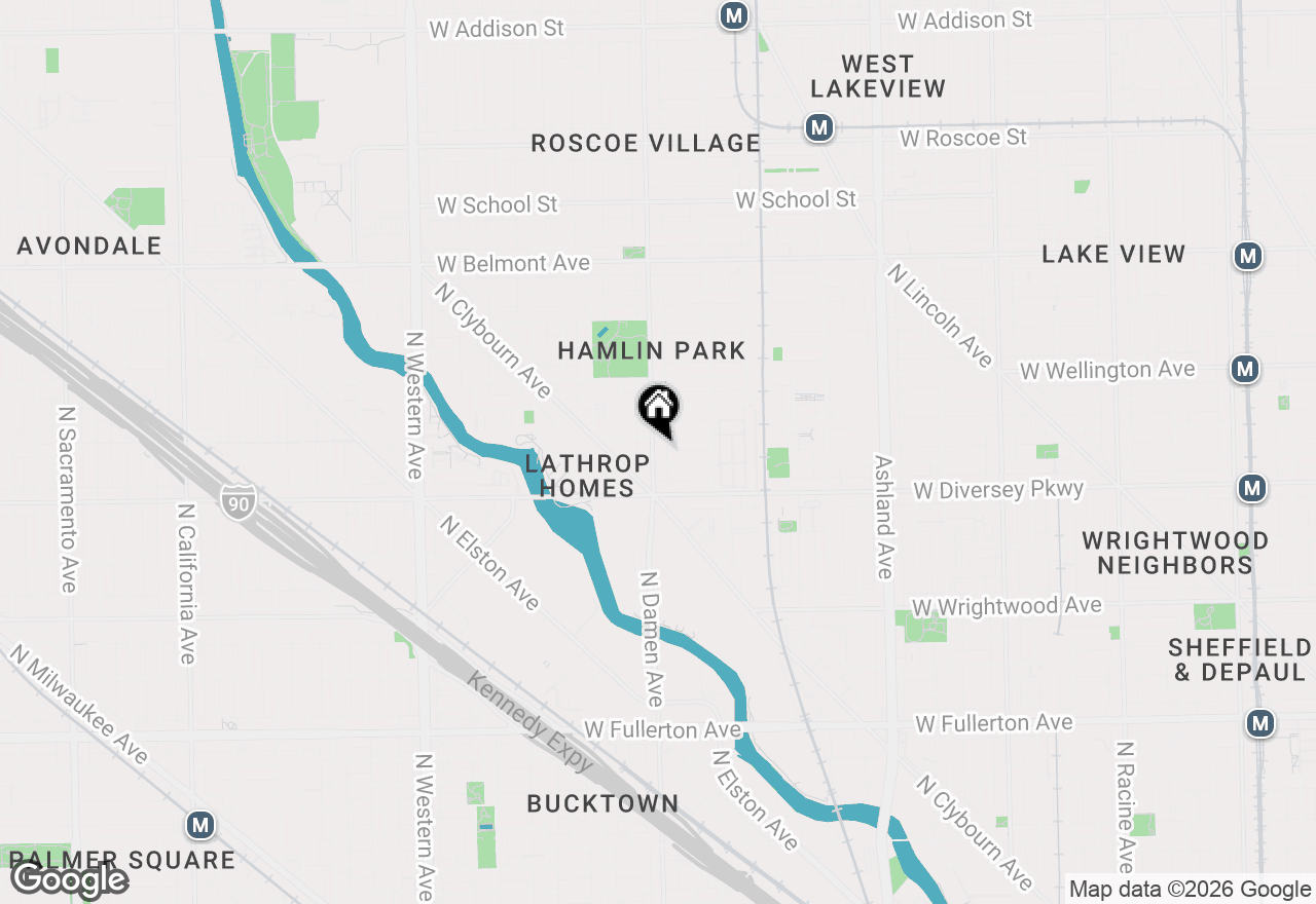 Map of 2847 N Damen Avenue #1, Chicago, IL 60618