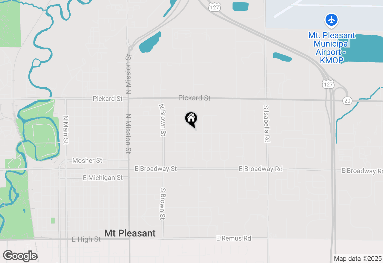 Map of 1409 Crosslanes Street, Mount Pleasant, MI 48858