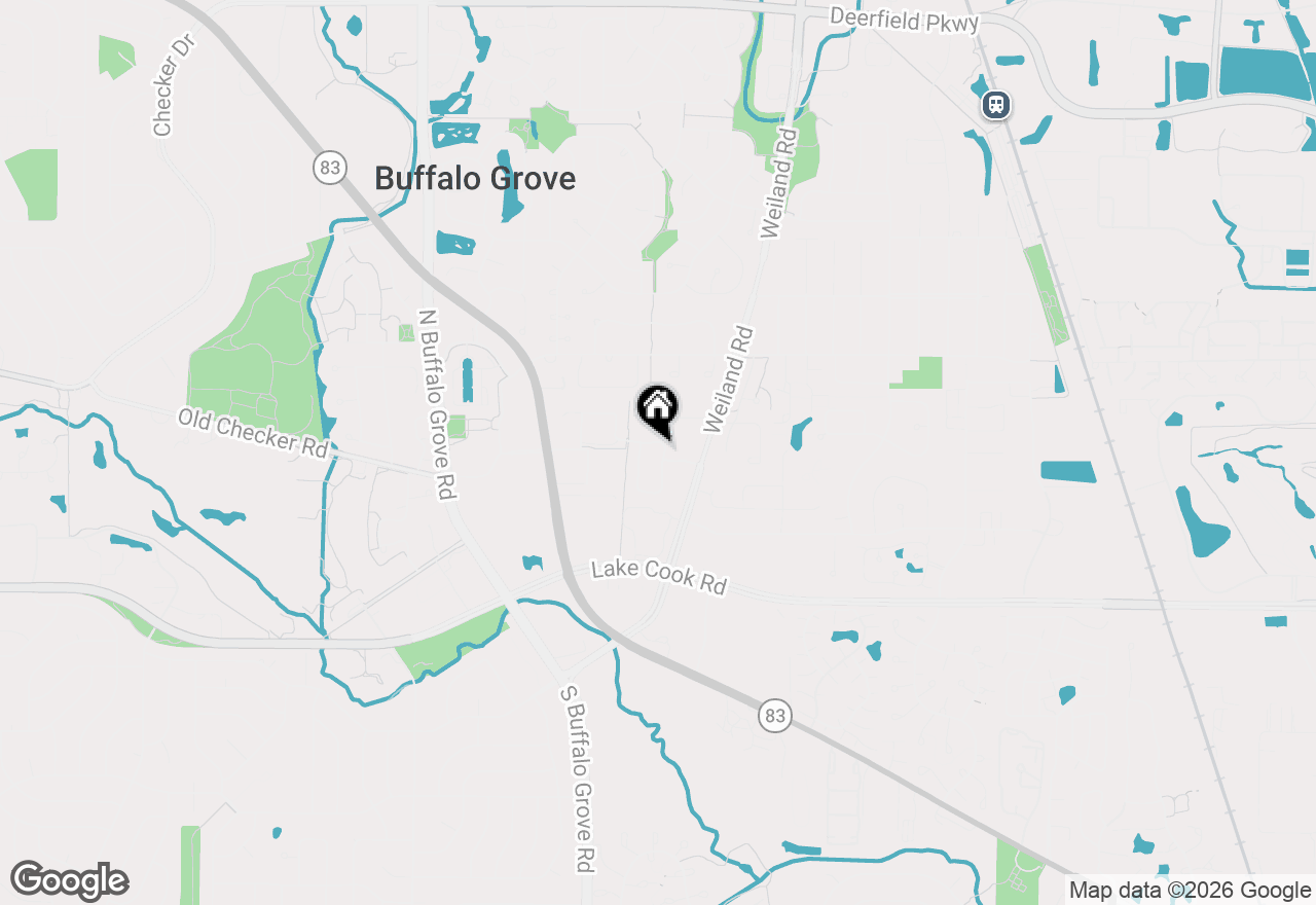Map of 224 Woodstone Circle, Buffalo Grove, IL 60089