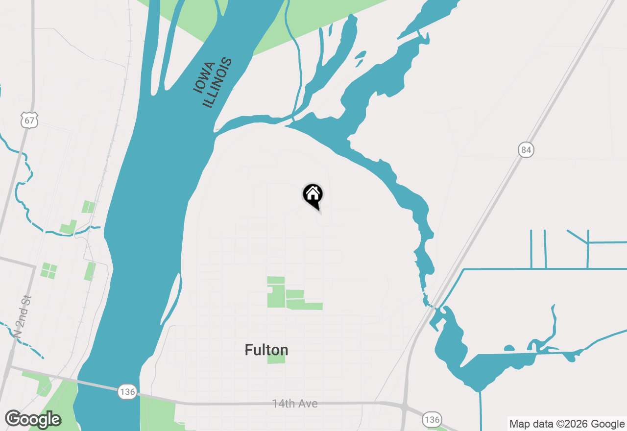 Map of 302 Baker Street, Fulton, IL 61252