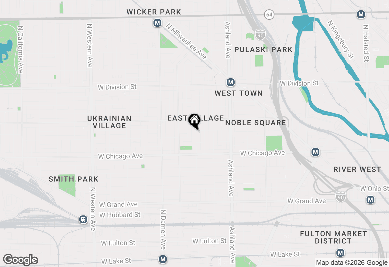 Map of 910 N Wood Street #2, Chicago, IL 60622