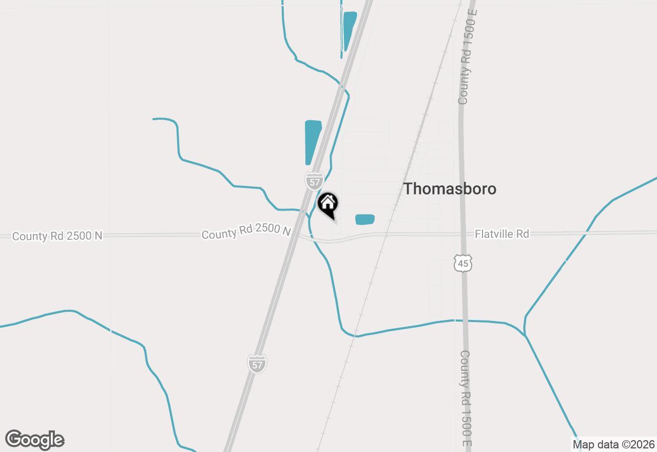Map of 101 N Bergman Drive, Thomasboro, IL 61878