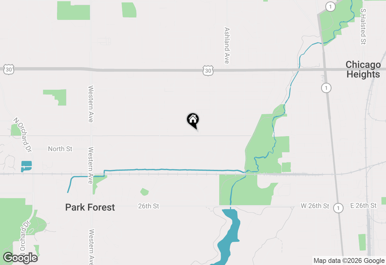 Map of (Address confidential), Chicago Heights, Illinois 60411