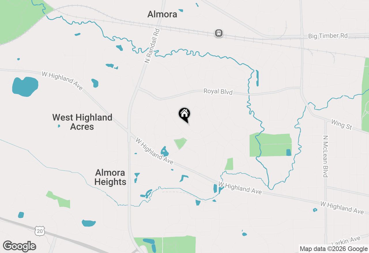 Map of 604 Shenandoah Trail, Elgin, IL 60123