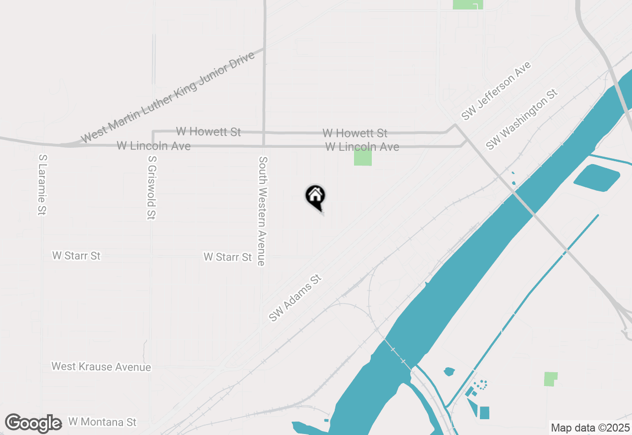 Map of 1024 S Warren Street, Peoria, IL 61605