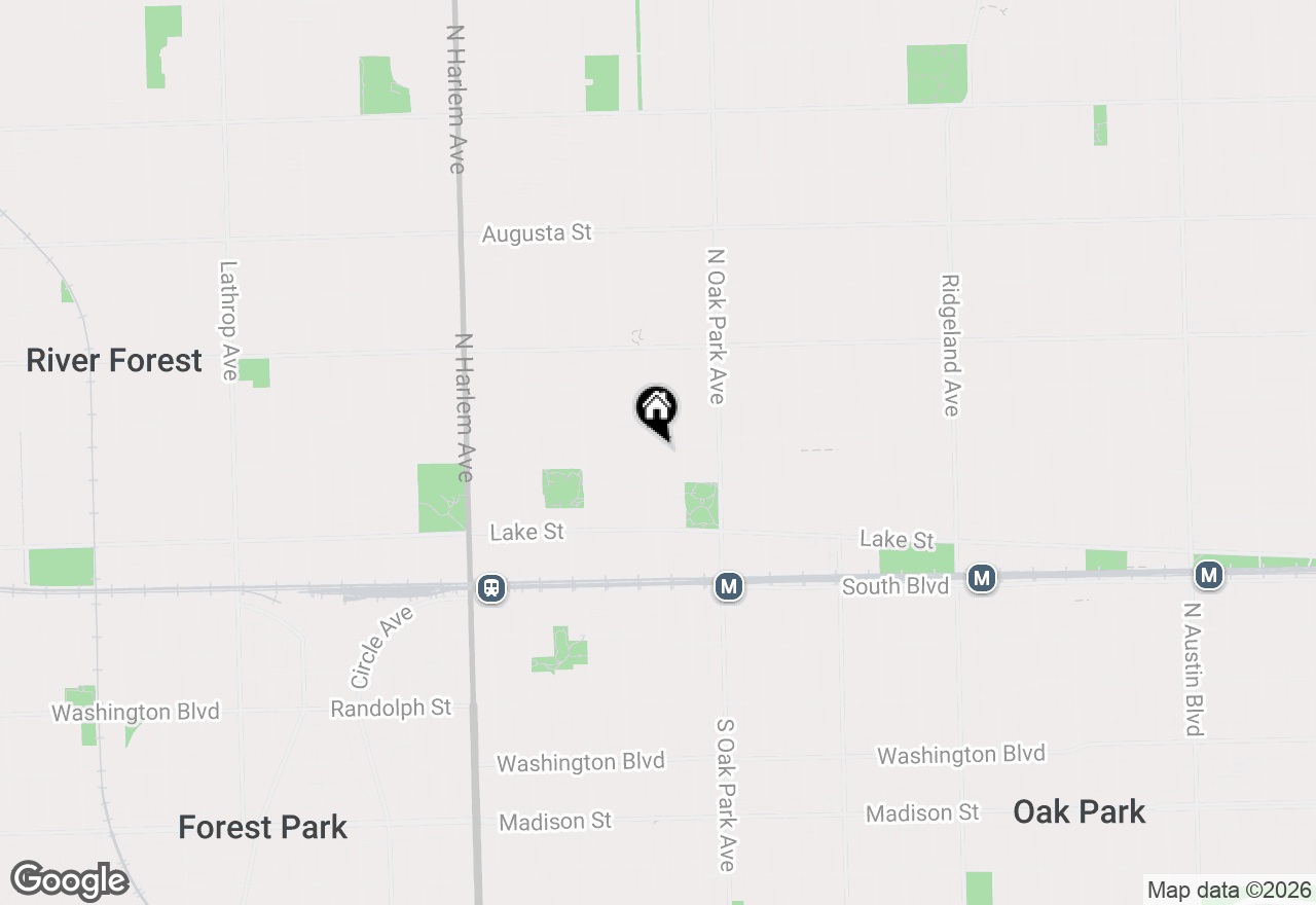 Map of 224 N Kenilworth Avenue #2B, Oak Park, IL 60302