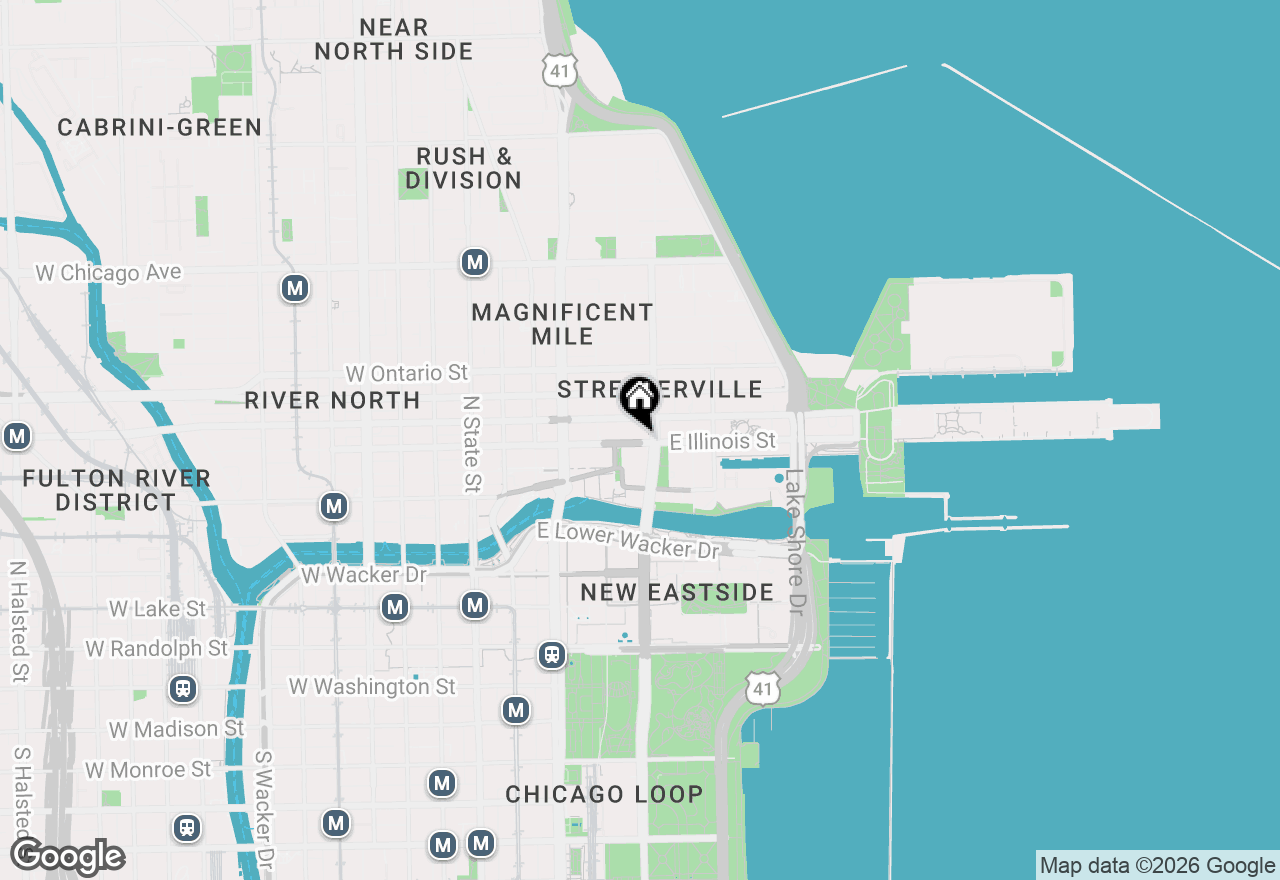 Map of 240 E Illinois Street #2505, Chicago, IL 60611