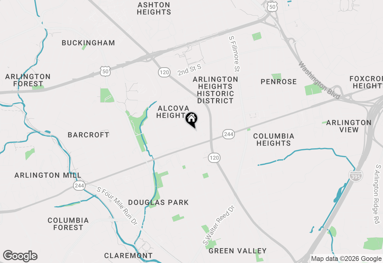 Map of 3603 9th Street S, Arlington, VA 22204