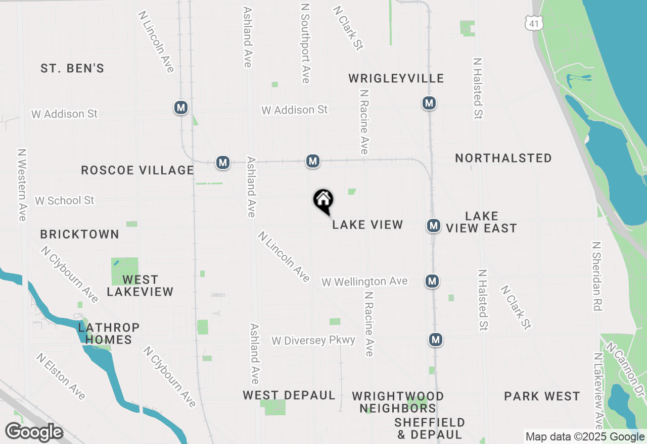 Map of 1336 W Belmont Avenue #1, Chicago, IL 60657