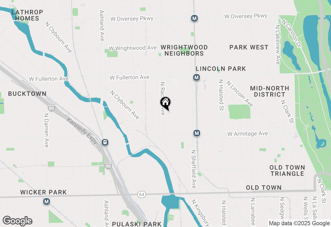 Map of 2129 N Racine Avenue #CH1, Chicago, IL 60614