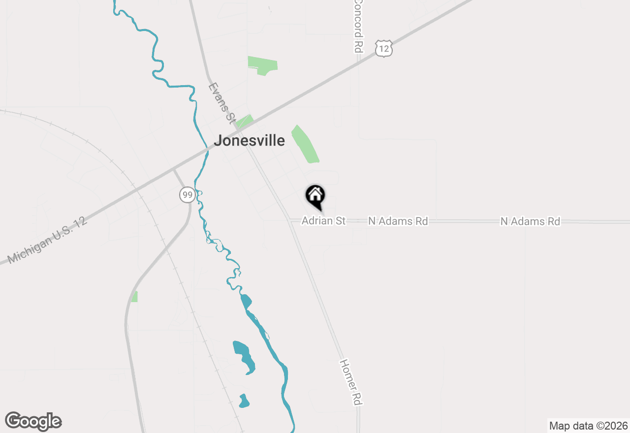 Map of 529 East Street, Jonesville, MI 49250