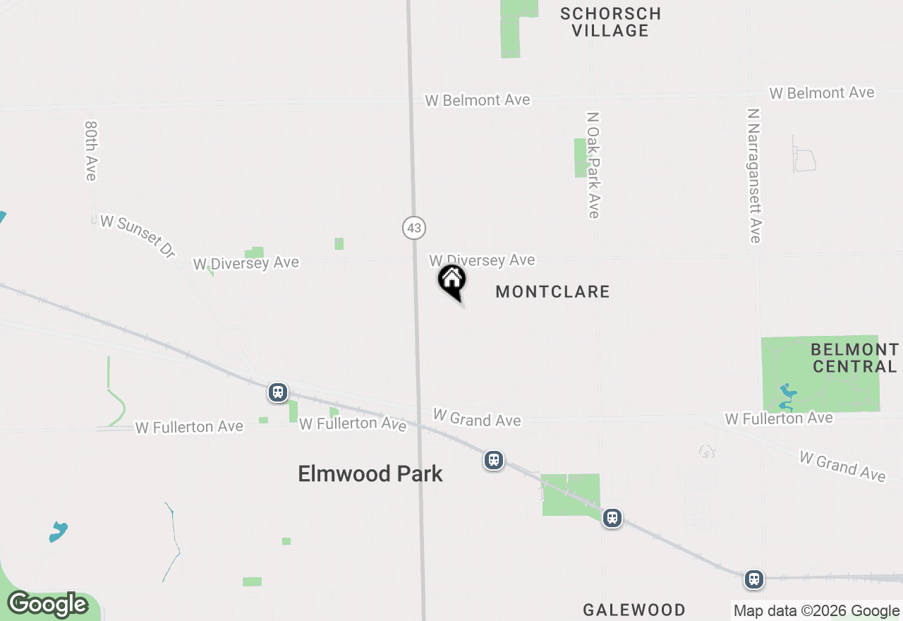 Map of 2646 N Mont Clare Avenue, Chicago, IL 60707