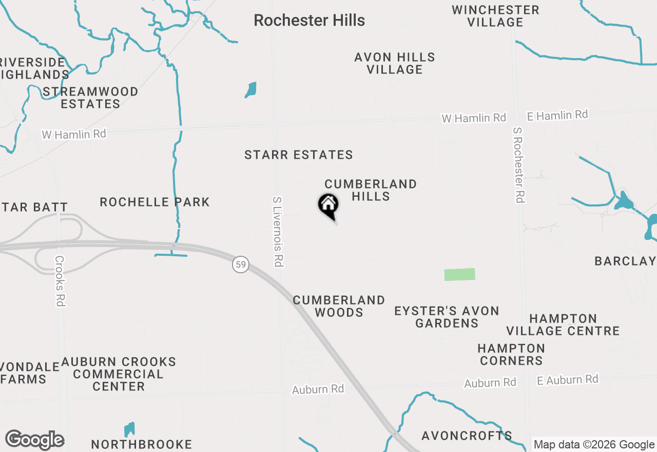 Map of 2326 Highsplint Drive, Rochester Hills, MI 48307