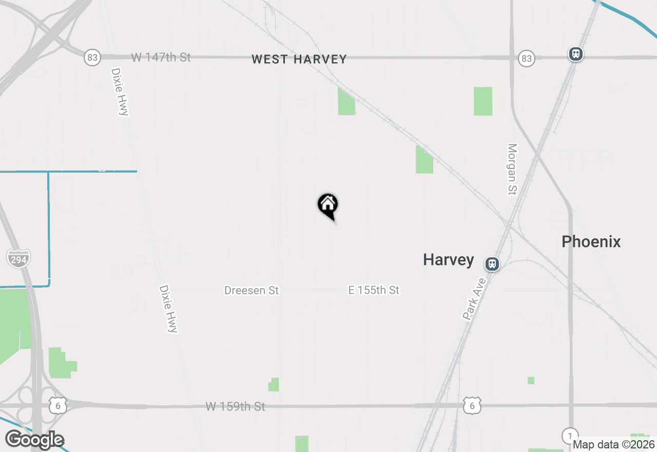 Map of 15237 Marshfield Avenue, Harvey, IL 60426
