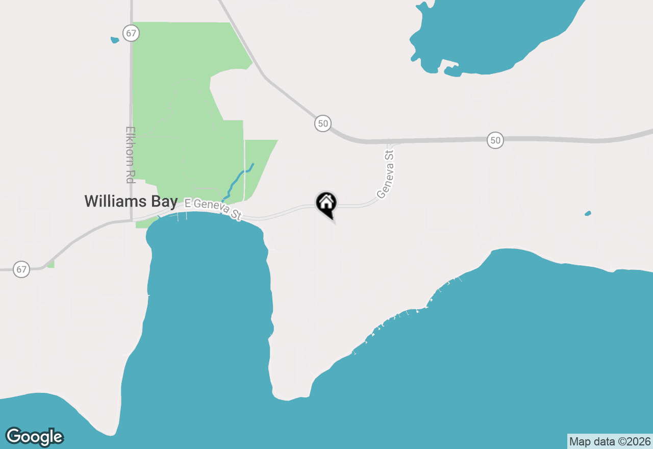 Map of 46 Menominee Rd, Williams Bay, WI 53191