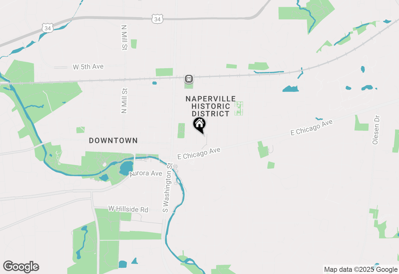 Map of 115 S Brainard Street, Naperville, IL 60540