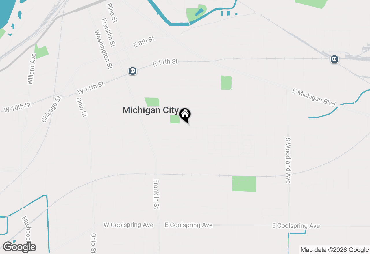 Map of 1107 Maple Street, Michigan City, IN 46360