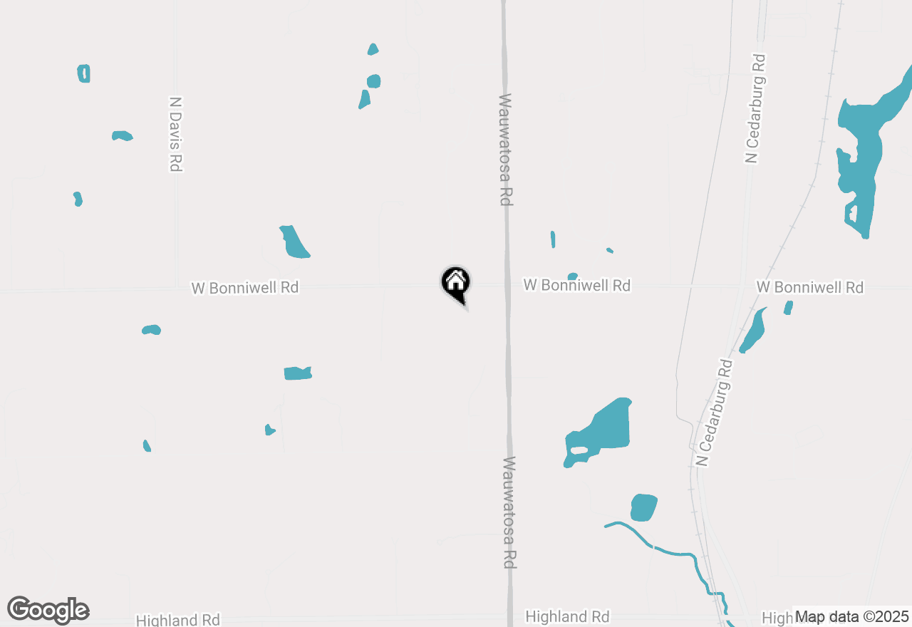 Map of 7777 W Bonniwell Rd, Mequon, WI 53097