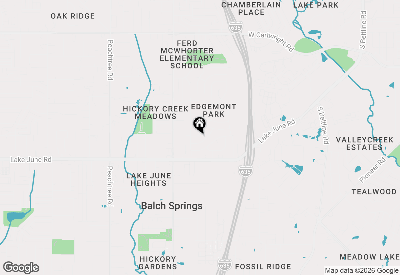 Map of 1510 Carson Drive, Mesquite, TX 75149