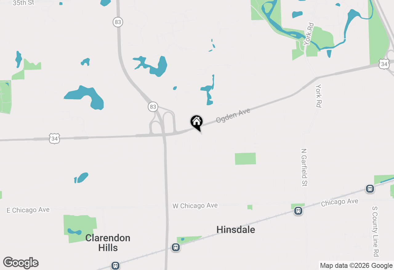 Map of 516 N Adams Street, Hinsdale, IL 60521