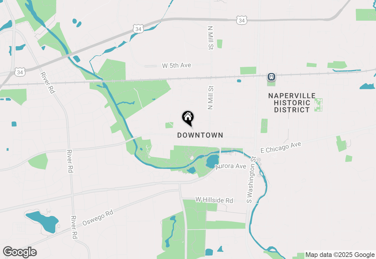 Map of 116 S West Street, Naperville, IL 60540