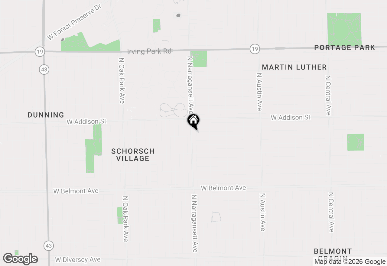 Map of 3507 N Narragansett Avenue, Chicago, IL 60634