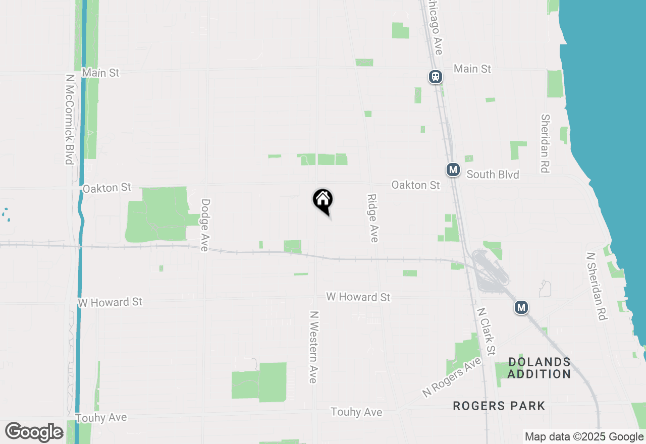 Map of 1216 Hull Terrace #2, Evanston, IL 60202