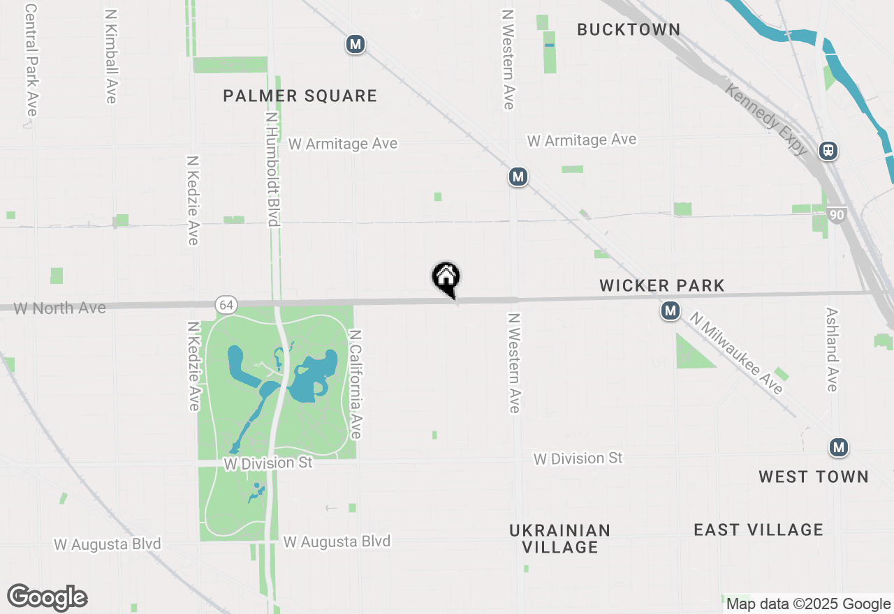 Map of 2545 W North Avenue #2F, Chicago, IL 60647