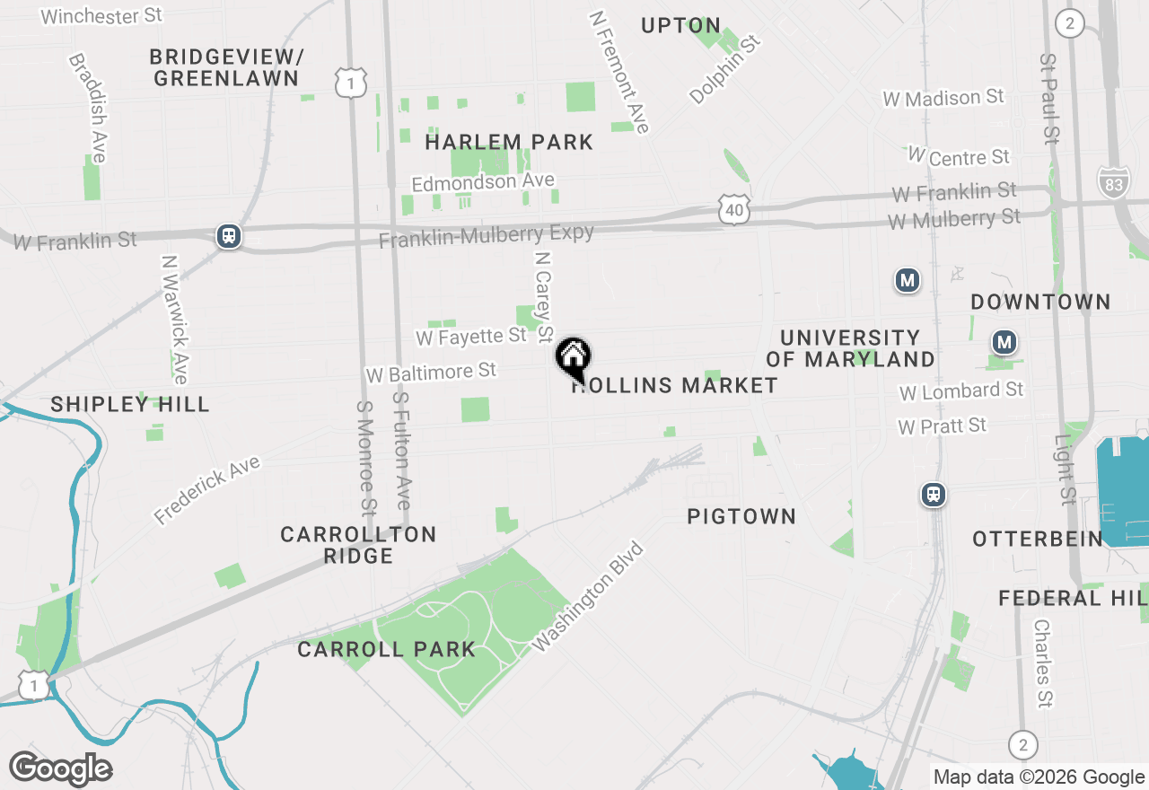 Map of 42-44 S Carrollton Avenue, Baltimore, MD 21223
