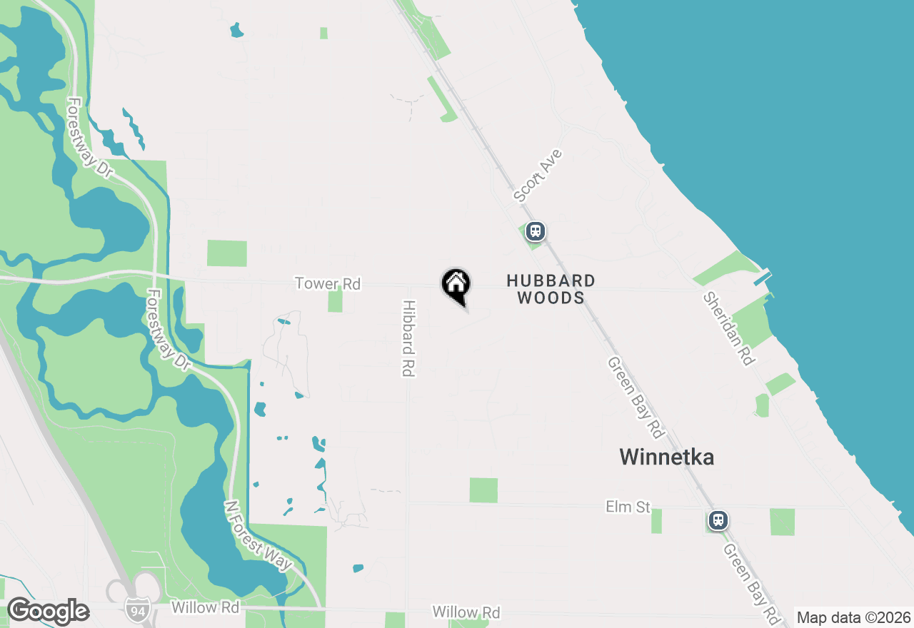 Map of 1192 Chatfield Road, Winnetka, IL 60093
