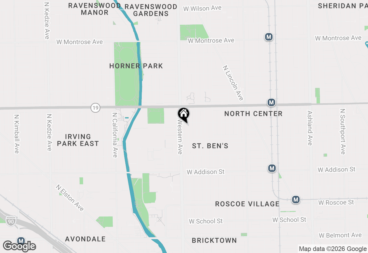 Map of 3845 N Western Avenue, Chicago, IL 60618