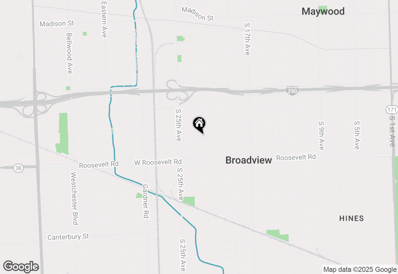 Map of 2023 S 23rd Avenue, Broadview, IL 60155