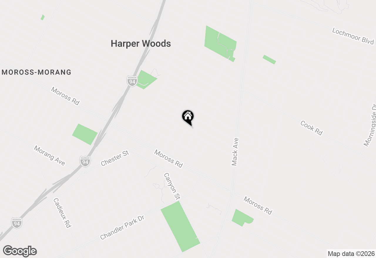 Map of 21711 Bournemouth Street, Harper Woods, MI 48225