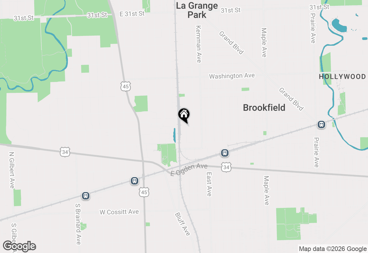 Map of 342 Beach Avenue #2B, La Grange Park, IL 60526