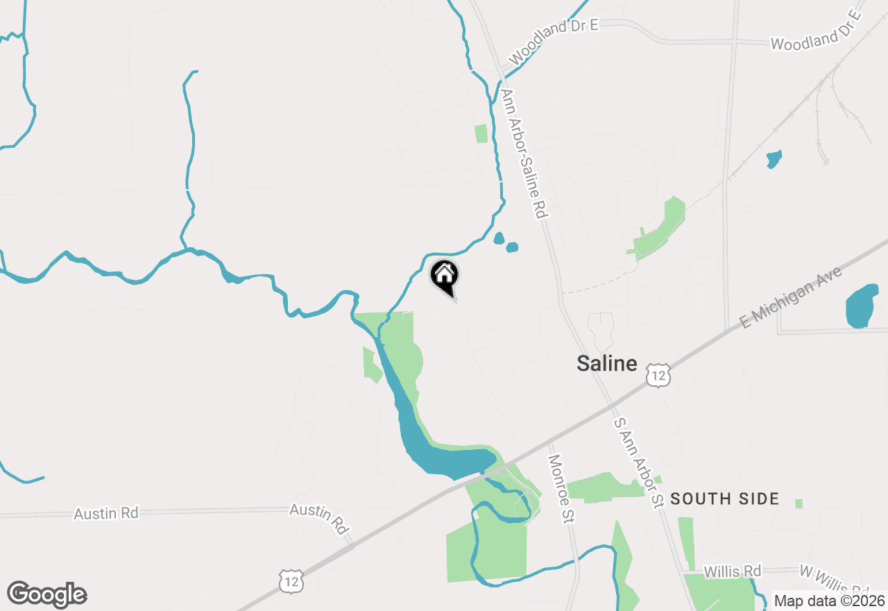 Map of 607 Woodcreek Circle, Saline, MI 48176
