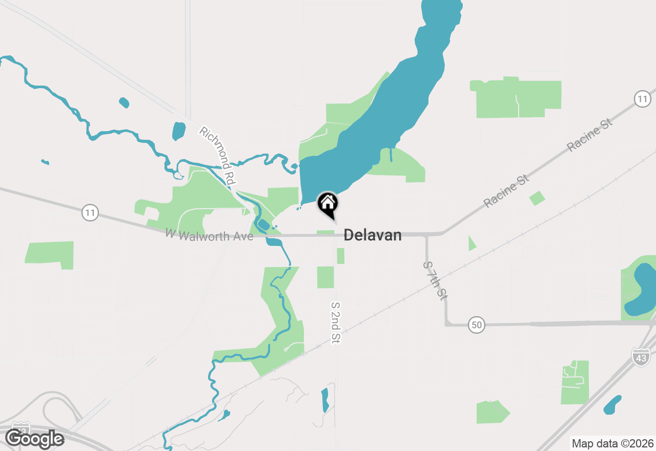 Map of 123 Park Pl, Delavan, WI 53115