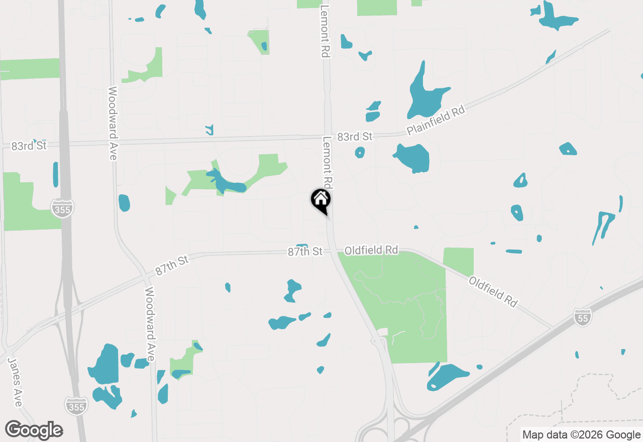 Map of 8593 Sandalwood Drive, Darien, IL 60561