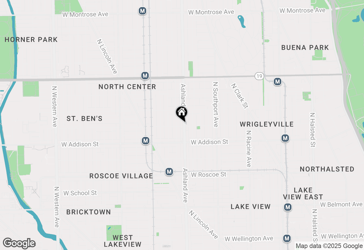 Map of 1606 W Waveland Avenue #2, Chicago, IL 60613